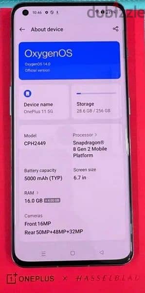 good condition OnePlus11 5g 16 ram 256 box and charger available 1