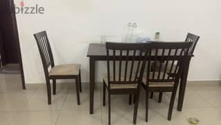 Dining table with 3 chairs 0