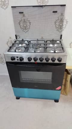 Midea 76x58cm, 5 Burner Gas Cooker with Grill - JME86009-S