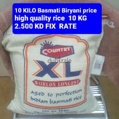 10. KG  2.500 bag its new and good brands Basmati Biryani rice