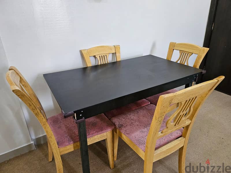 Dining table with 4 chairs for sale 2