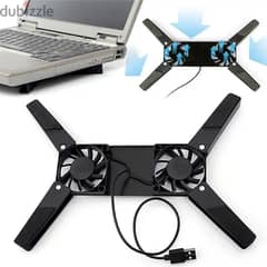 Laptop Desk Support Dual Cooling Fan Notebook Computer Stand Foldable 0