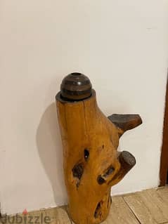 original wood log and wooden candle stand 0