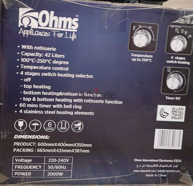 Ohms Electric Oven 2