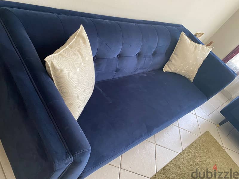 Stylish Dark Blue Sofa 3 + 2,5 Seater Newly purchased last December 2