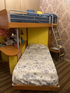 Kids Bunker Bed (Brand Strawberry), Ikea Cupboard, Dressing Table.