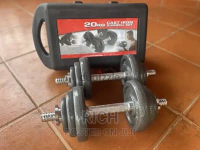 Convertible 20kg Dumbbells, Iron Cast