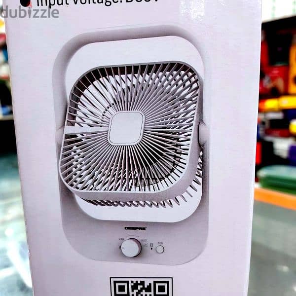 Geepas Rechargeable Fan With LED 2
