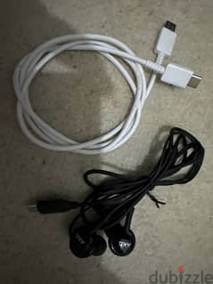 Samsung AKG type c headphone and type c cable 0