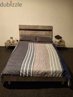 Bed Set, 2 Side Tables and Dressing Table along with Mattress