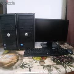 Two Dell PC ,with 3 Keyboards and 3 Mouse and 1 Dell Moniter