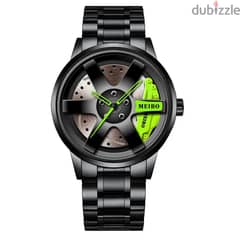 Men's Quartz Watch, Round Circle Case Stainless Steel Wristwatch