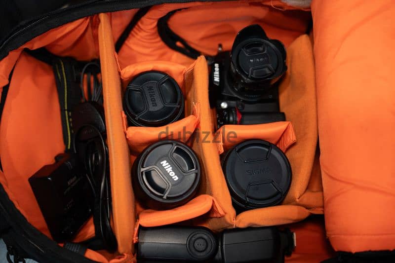 Nikon d7000 body+4lenses+flash+bag (exellent condition) best price 14