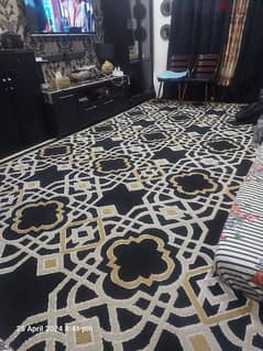 3×5 Carpet black & Golden  beige 0