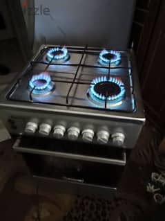 Gas stove, 4 burners, Turkish manufacture, self-ignition, oven above a
