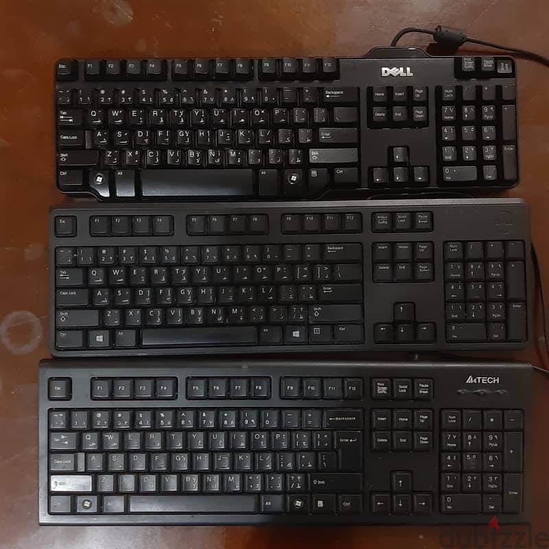 Dell PC with 3 Keyboards and 3 Mouse and 1 Dell Moniter 4