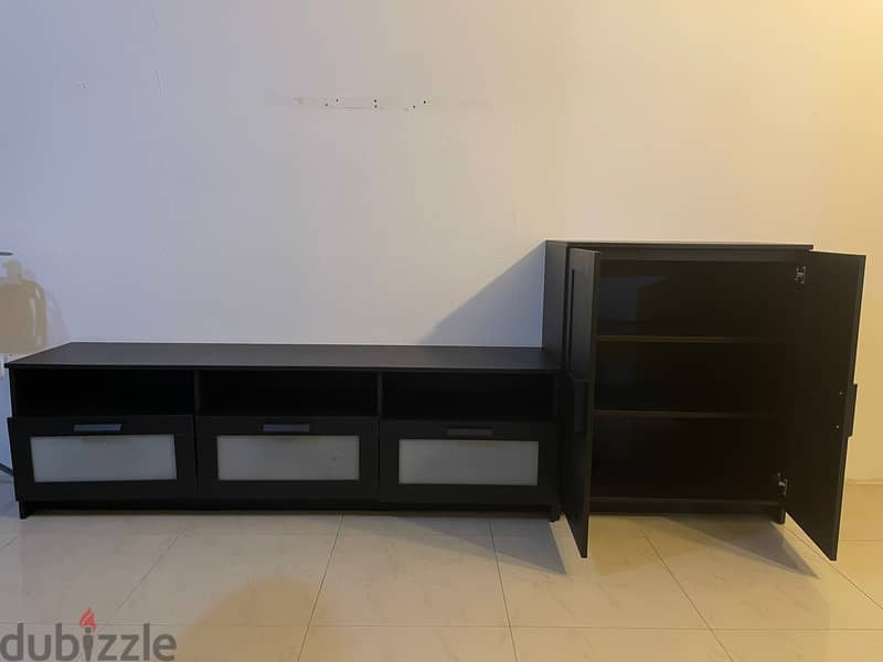 TV Bench with Cabinet with doors 1