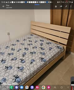 One Queen Size Double Bed without Mattress 0