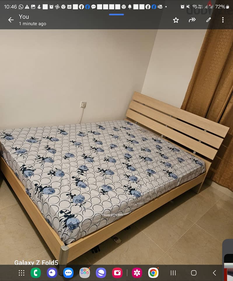 One Queen Size Double Bed without Mattress 1