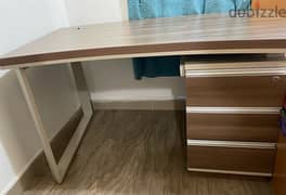 Office table metal desk with drawer