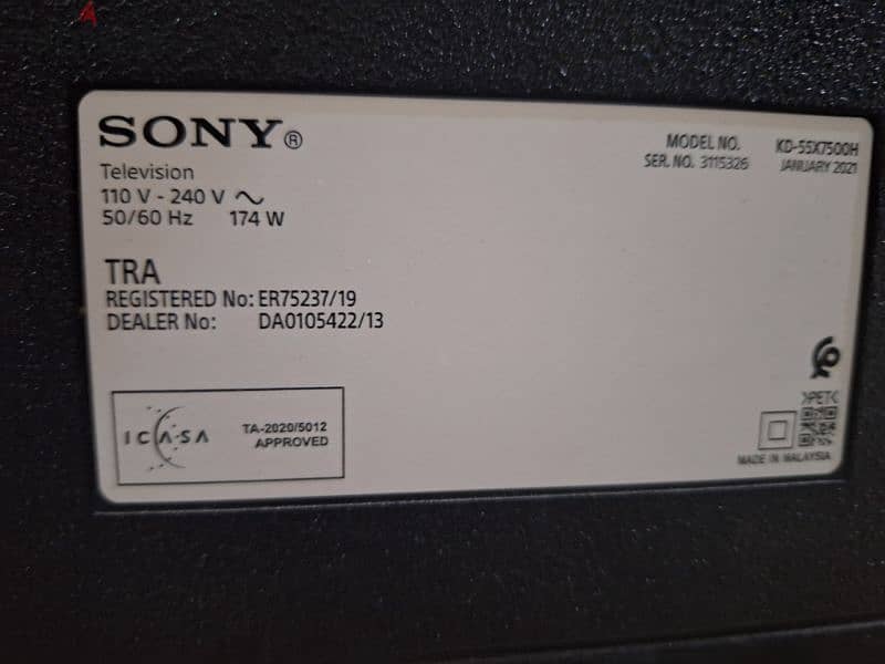 Sony bravia 55 inch LED Tv (Only for Parts) 1