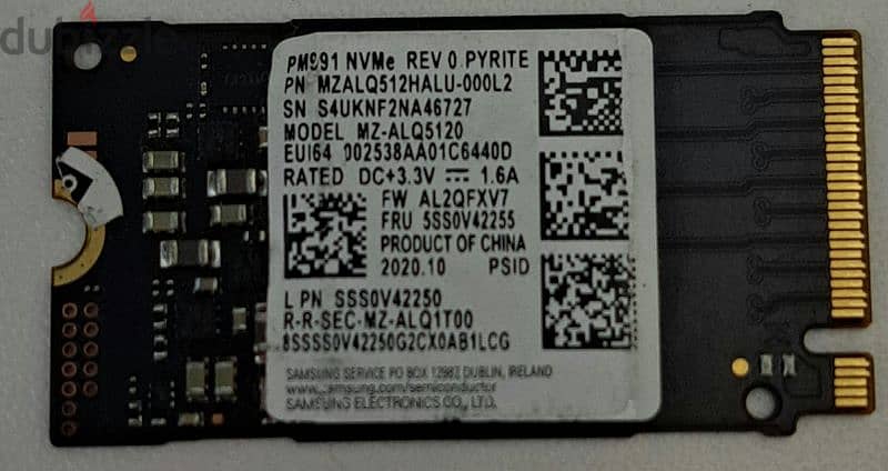Samsung 512GB M. 2 Nvme SSD 2242 Size 0