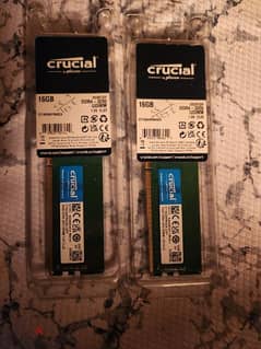 رامات كروشال ٣٢ جيجا /  Ram crucial 32GB DDR4 0