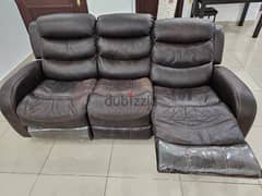 3 Seater Leather Recliner Sofa