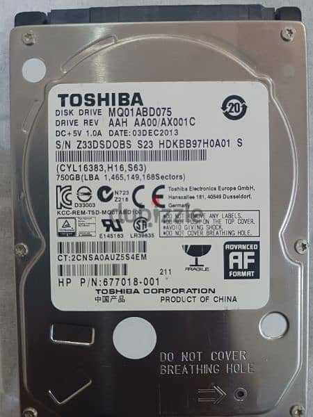 1 TB HDD hard disk Toshiba 3