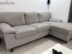JYSK - Sofa  chaise longue light grey (left side)