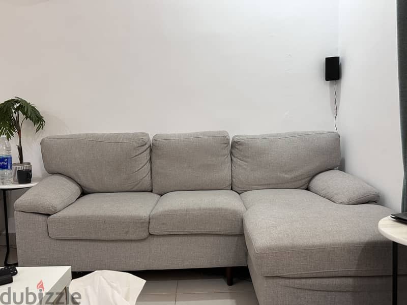 JYSK - Sofa  chaise longue light grey (left side) 1