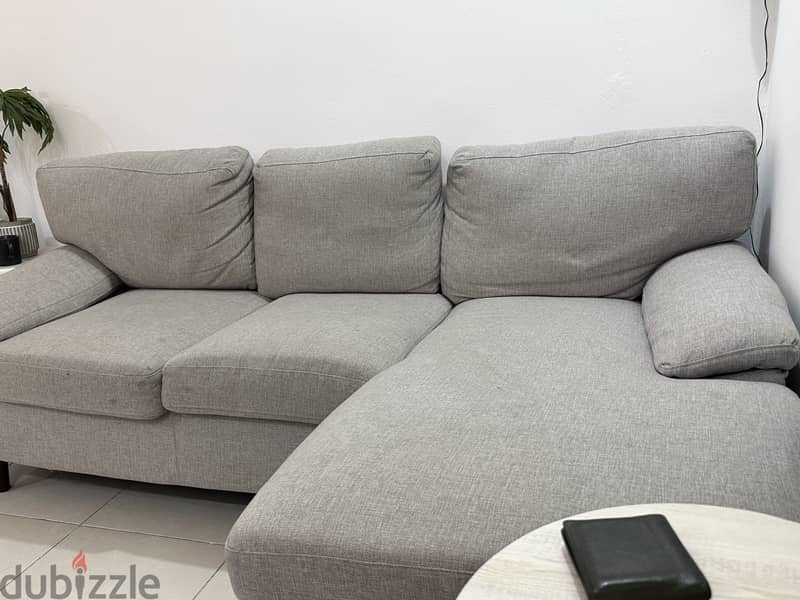 JYSK - Sofa  chaise longue light grey (left side) 2