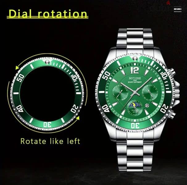 NOTIONR Men's Watch, Stainless Steel Watches, Fashion Calendar Watch 2