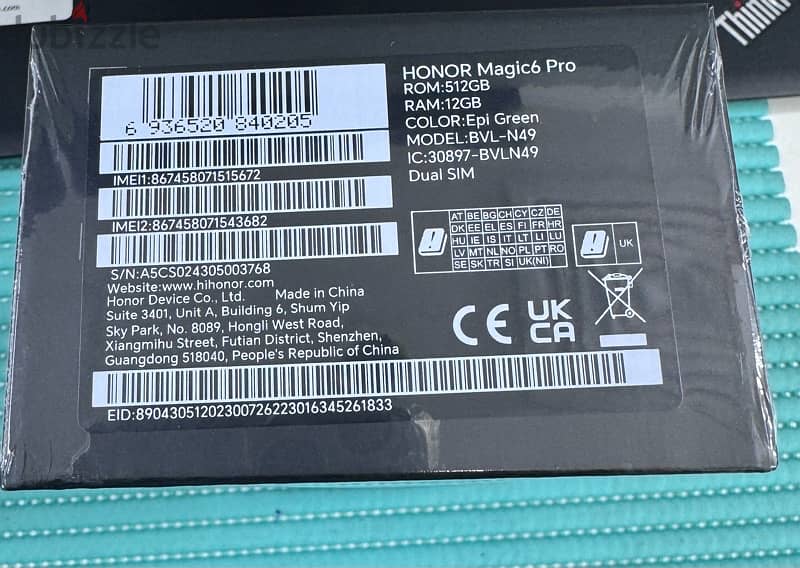 Honor Magic 6 Pro 5G 512 GB +12GB RAM New Sealed ! 5