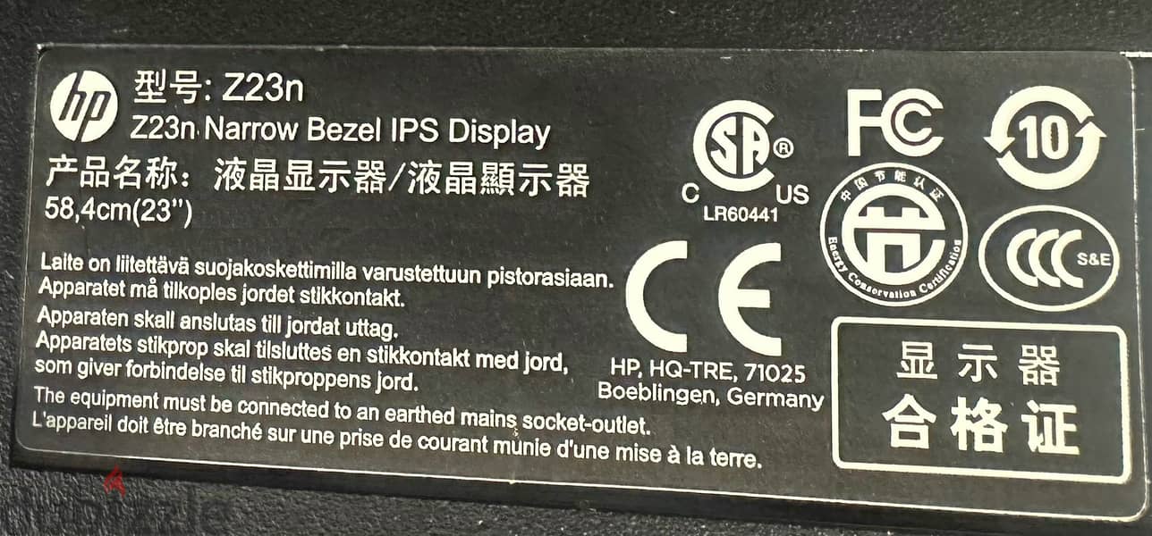 HP Z23N 23" Narrow Bezel IPS Rotatable Monitor,HDMI,VGA,DP 3