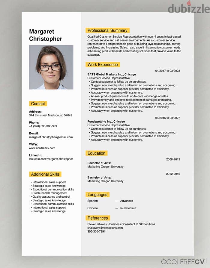Get a Professional Resume/CV to stand out. WhatsApp text only 1
