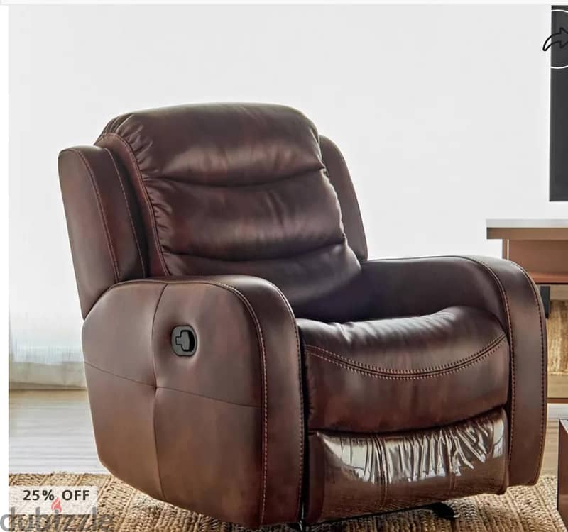 Single seater recliner Chaplin leather sofa KD :100 contact :66825657 0