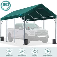 ADVANCE OUTDOOR Upgraded 10'x20' Steel Carport with Adjustable Height