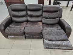 3 Seater Leather Recliner Sofa Clearance Sale