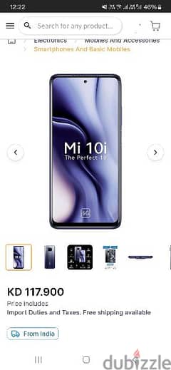 mi 10i 5g ram 8gb 128 gb memory neat and clean less used