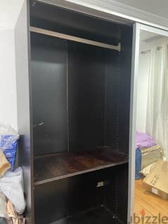 Ikea black and silver cupboard