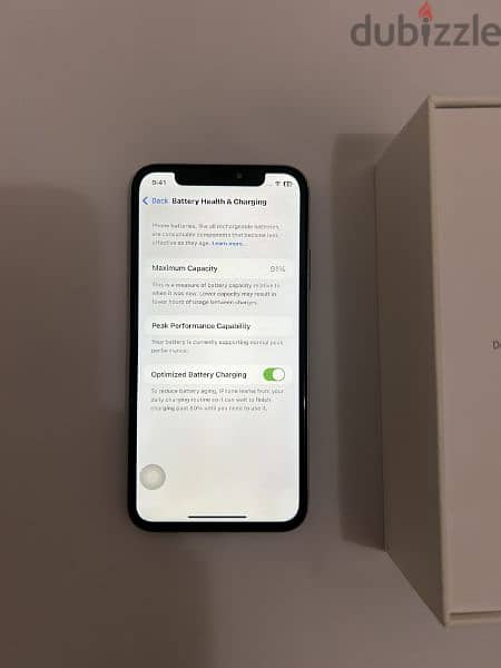 iphone xs 64 GB battery health 91% with box 11