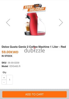 Dolce Gusto Genio 2 Coffee Machine 0