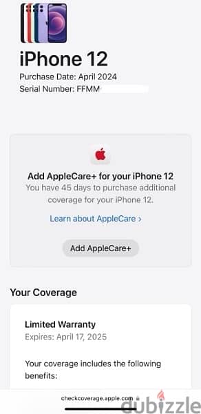 iPhone 12 (128GB) LIKE NEW / fixed price 135KD 9