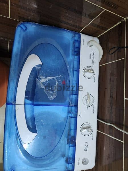 CLEENWOOD 7.2 KG Semi Auto washing machine only 1 year used 3