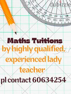 Maths/Physics/Science Tuitions by highly qualified, experienced lady t
