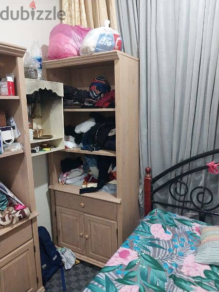 ikea 2 wooden cabinet, 1 bunk bed with mattress and 1 queen size bed 0