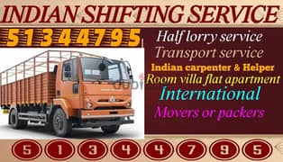shifting services halflorry service room villa