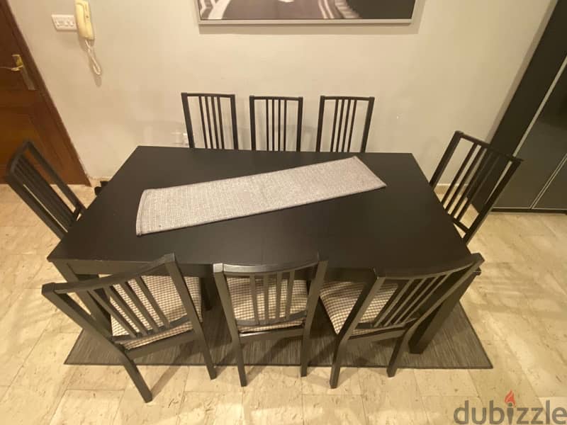 Dining Table IKEA 8 Chairs 1