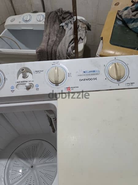 Daewoo 8-kg washing machine, half tub and dryer work well 2